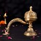 Brass Incense Dhoop Burner Aroma for Prayer Puja Meditation Spiritual Events Dhoopam for Havan Rituals - Diwali Decoration Loban Dhoop Dani for Temple Home Prayer Room (7.8x3.9 Inches)